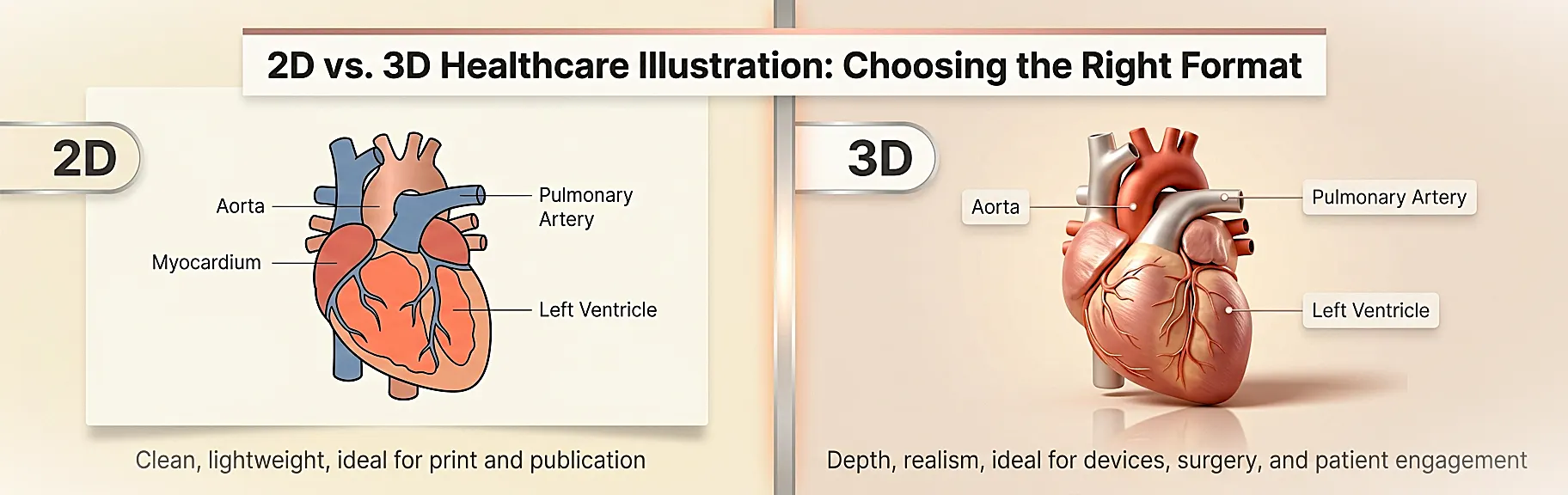 healthcare-illustration-2d-vs-3d-comparison