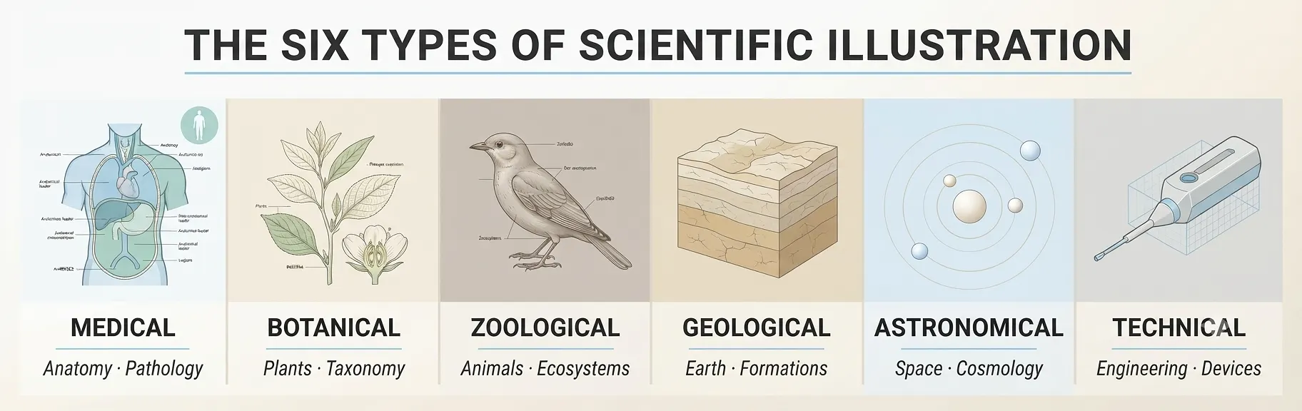 types-of-scientific-illustration-overview-infographic